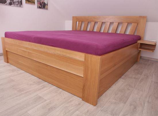 AMANDA Dřevěná postel z masivu, s úložným prostorem