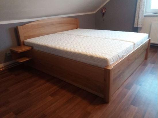 SABINA Dřevěná postel z masivu, s úložným prostorem