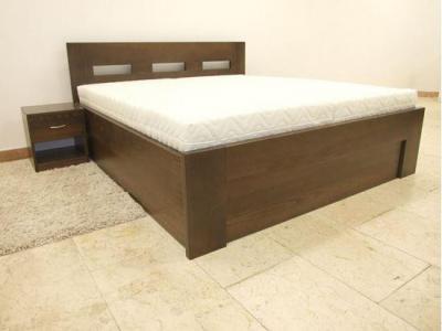 ALENA Dřevěná postel z masivu, s úložným prostorem